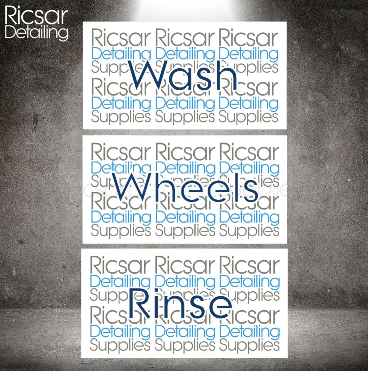 Ricsar Detailing Supplies Bucket Stickers
