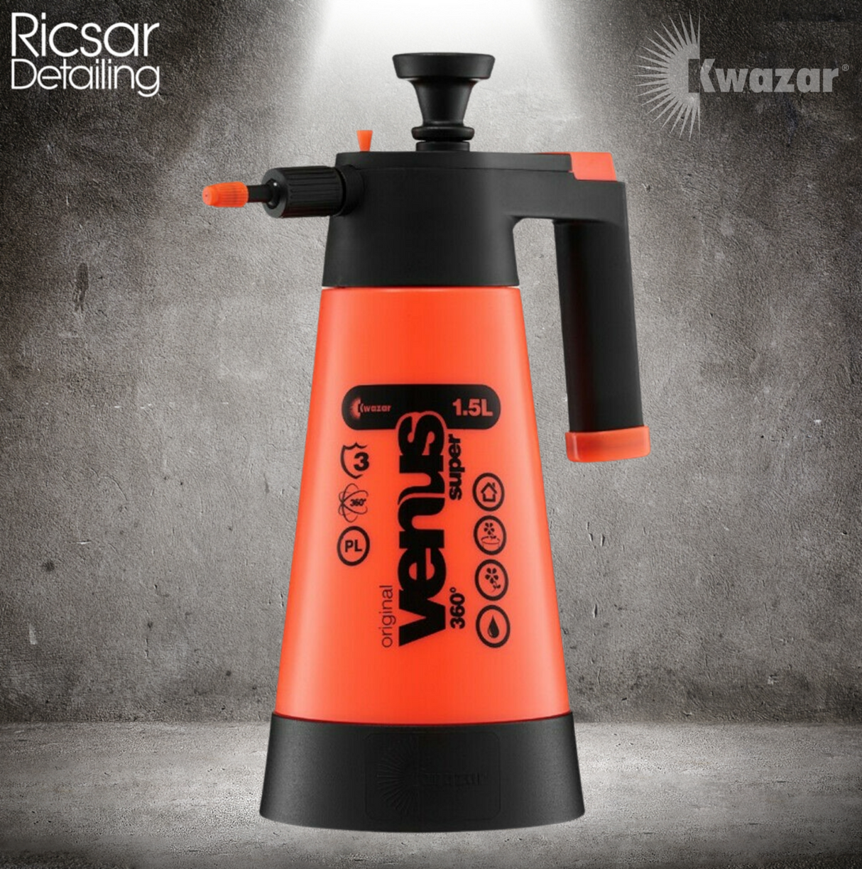 KWAZAR Venus 1.5L Garden Compression Sprayer With High Quality Viton Seals