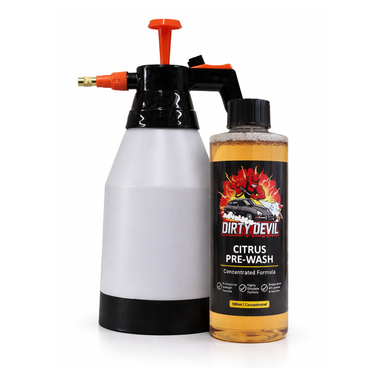 DIRTY DEVIL Citrus Pre Wash + 1.5L Pressure Sprayer