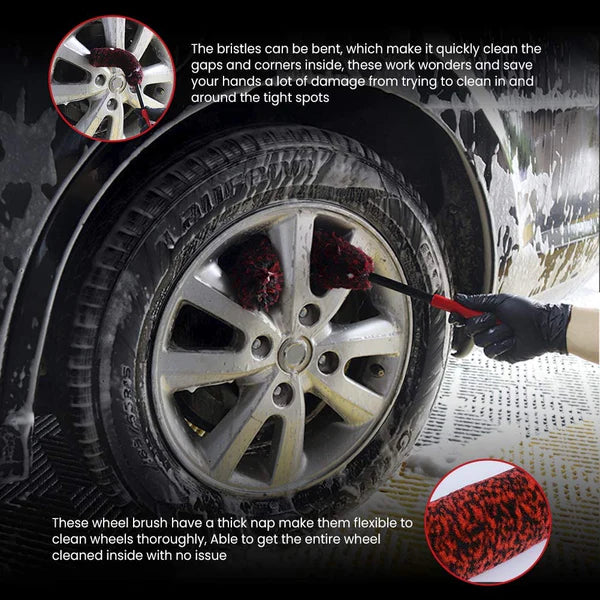 Wheel Woolies - 3 Piece Original Wheel Cleaning Brushes - A Kit