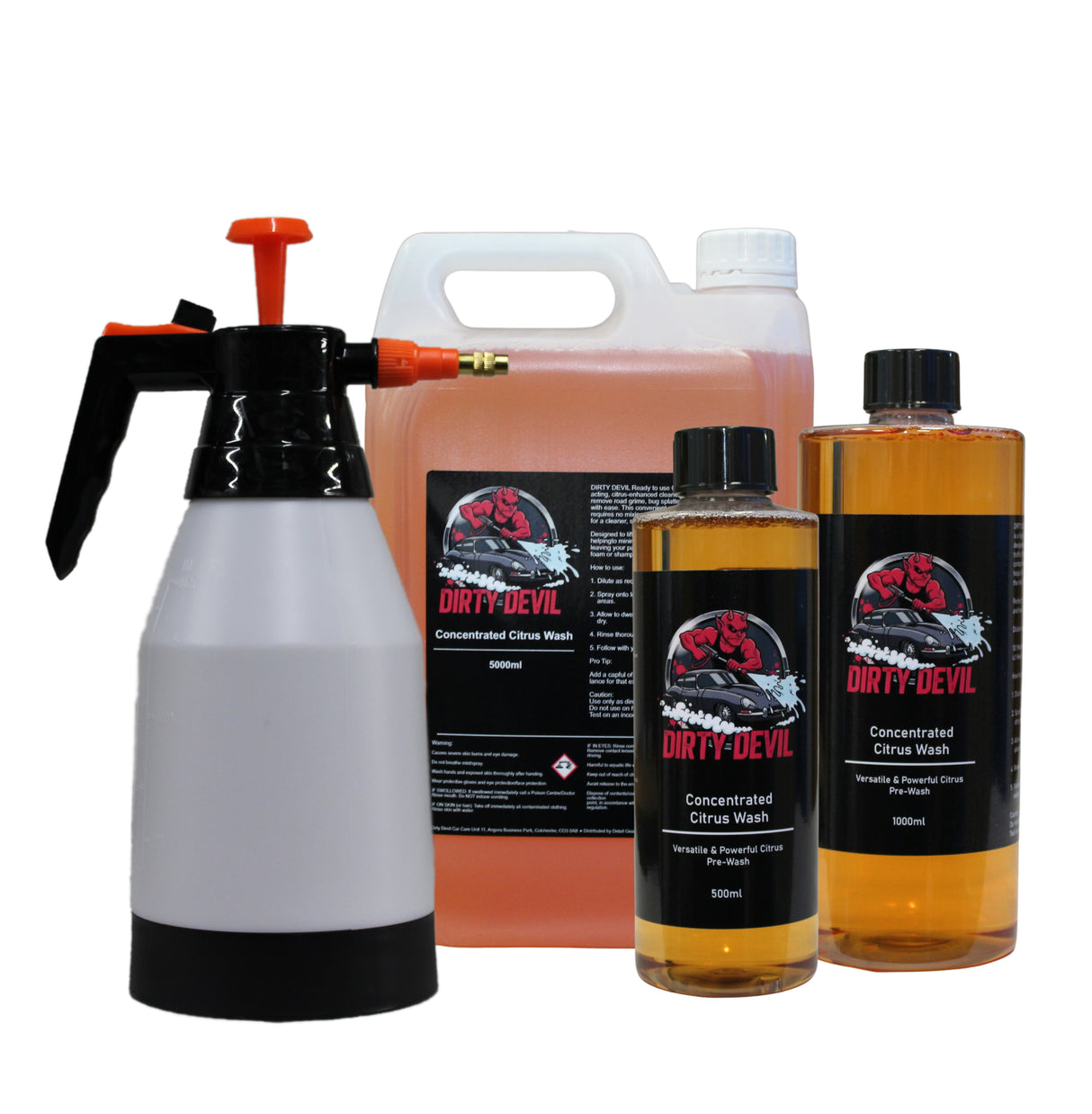DIRTY DEVIL Citrus Pre Wash + 1.5L Pressure Sprayer