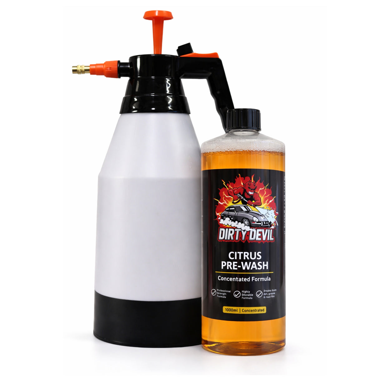 DIRTY DEVIL Citrus Pre Wash + 1.5L Pressure Sprayer