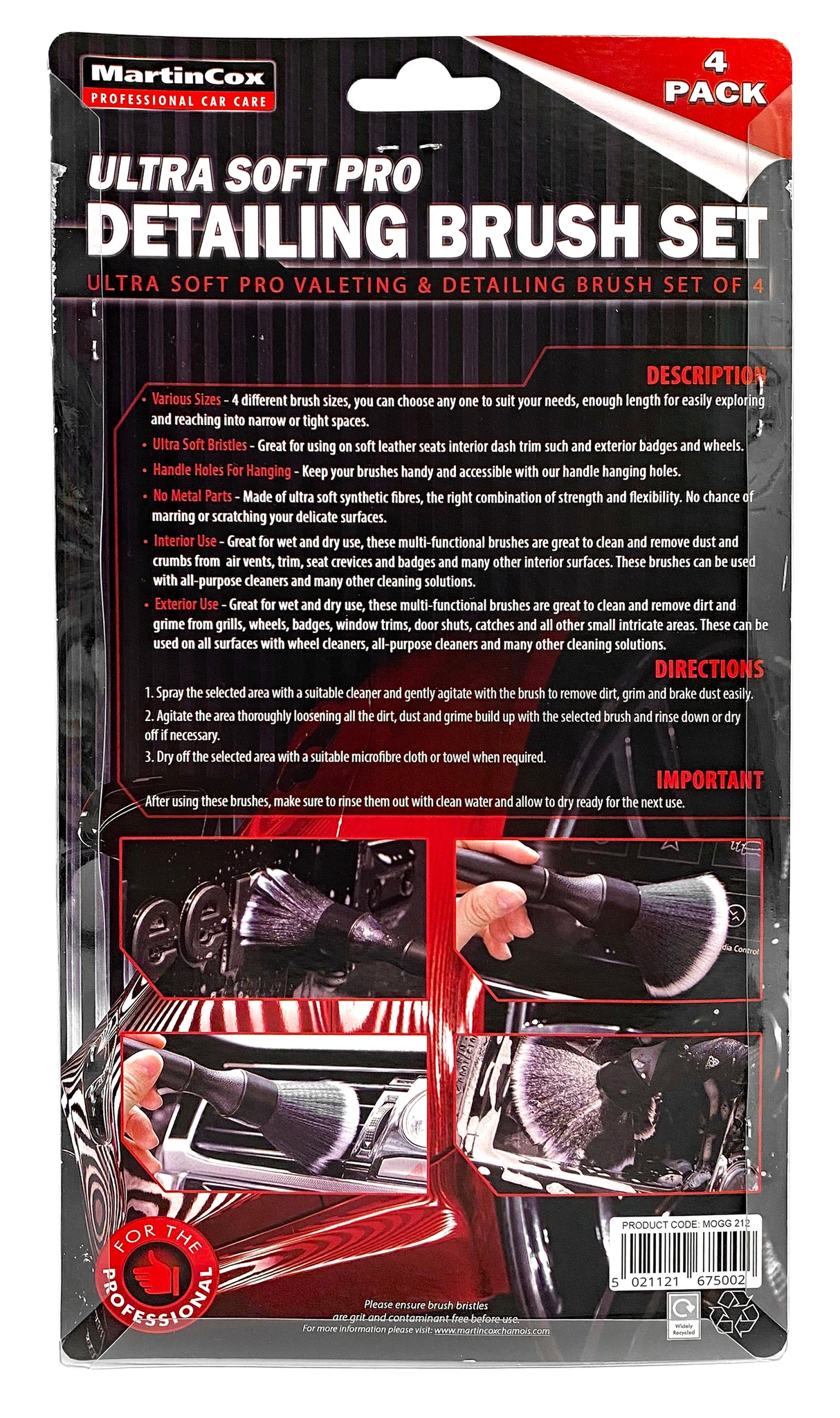 Martin Cox Ultra Soft Pro Detailing Brushes