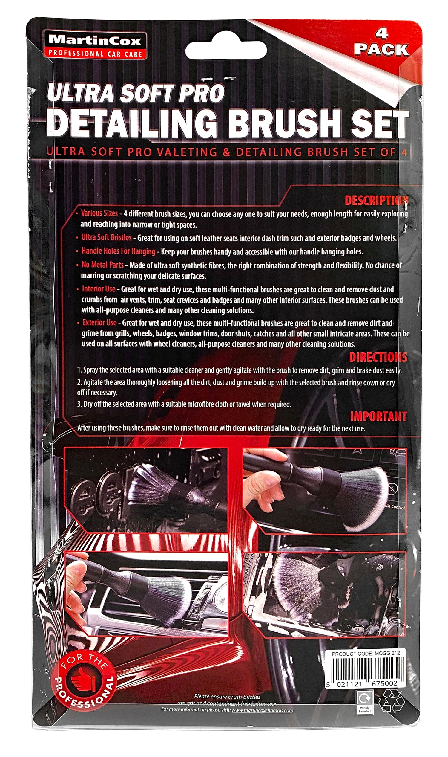 Martin Cox Ultra Soft Pro Detailing Brushes