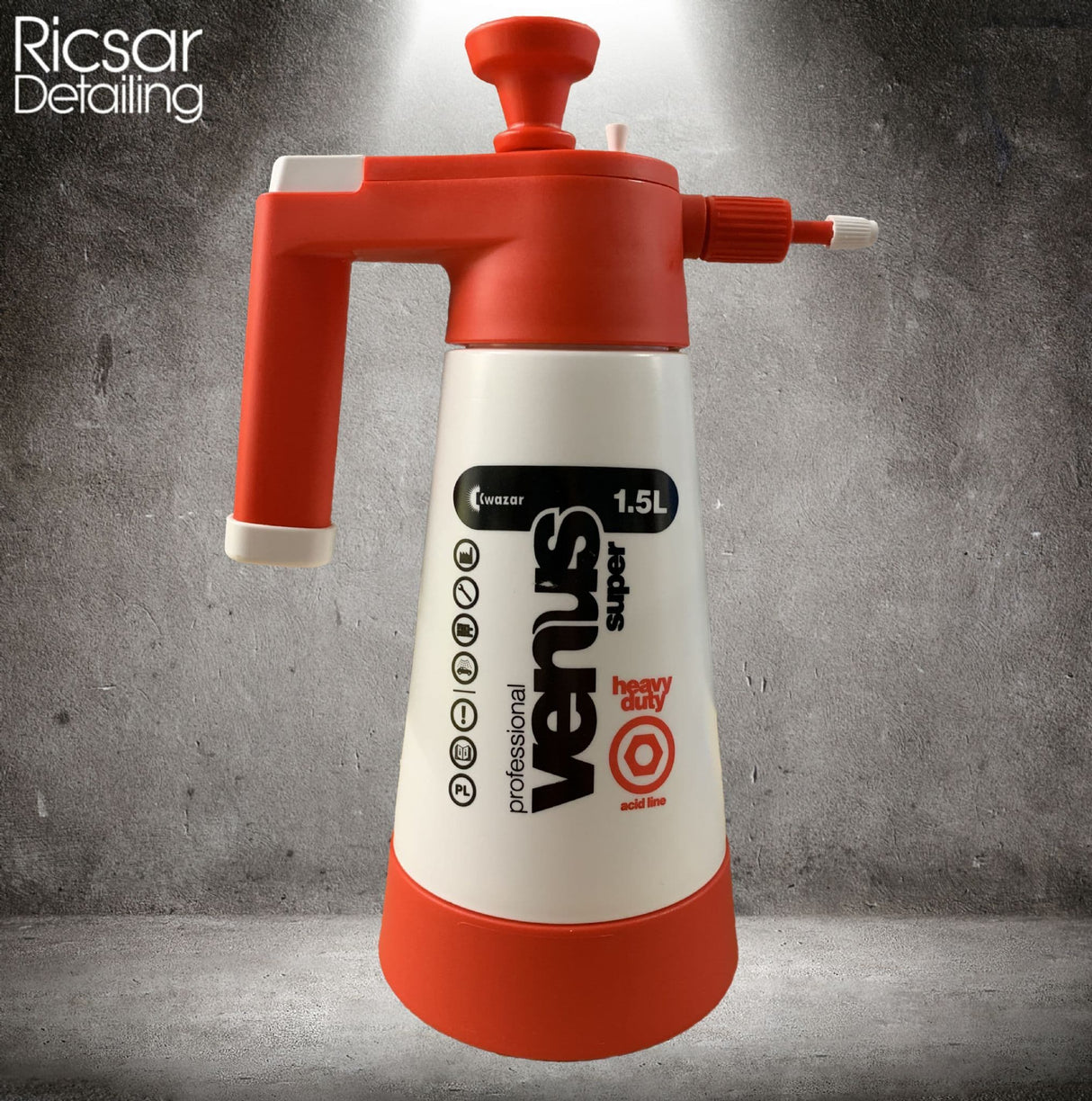 Kwazar Venus Pro 1.5L 360+ Acid and Harsh Chemical Compression Sprayer