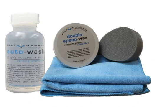 Bilt Hamber Double Speed Wax FREE Applicator Pad/Microfiber + Auto Wash 500ml
