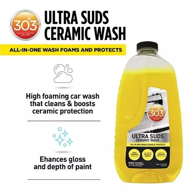 303 Ultra Suds Ceramic Wash All-In-One Foams Protects Booster 48oz / 1419mL