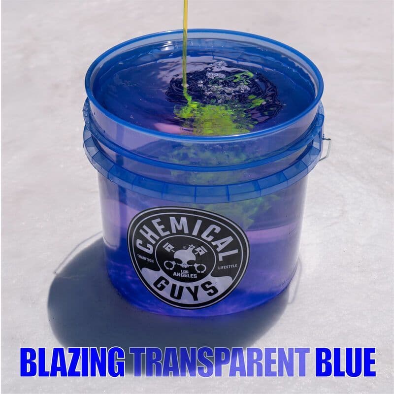 Chemical Guys Heavy Duty Detailing Bucket Transparent Blue 4.5G
