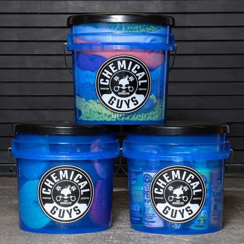Chemical Guys Heavy Duty Detailing Bucket Transparent Blue 4.5G