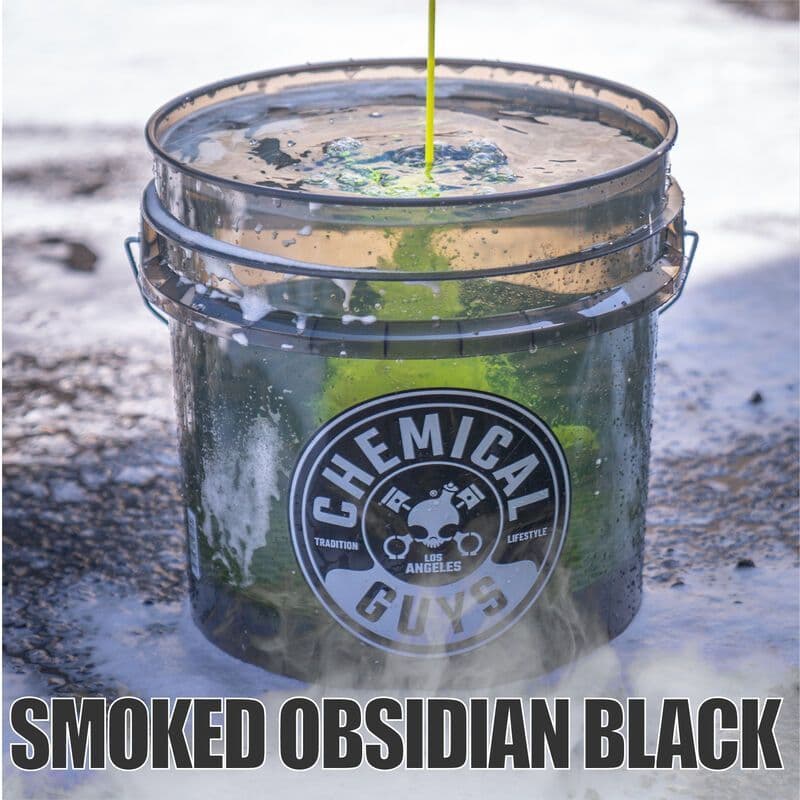 Chemical Guys Heavy Duty Ultra Clear Detailing Bucket SMOKED OBSIDIAN BLACK