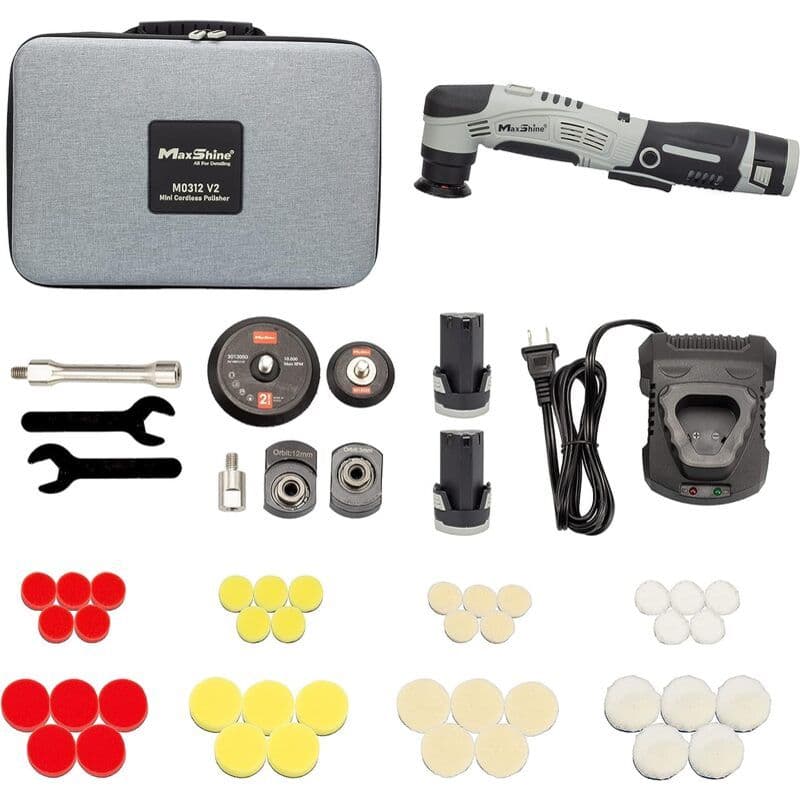 Maxshine Mini Cordless Polisher Compact 12v Cordless Dual Action Polisher-VERSION 2