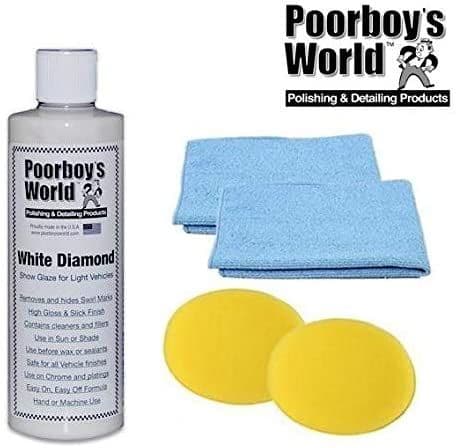 Poorboy's World White Diamond Show Glaze High Gloss + 2 Free Cloths & Pads