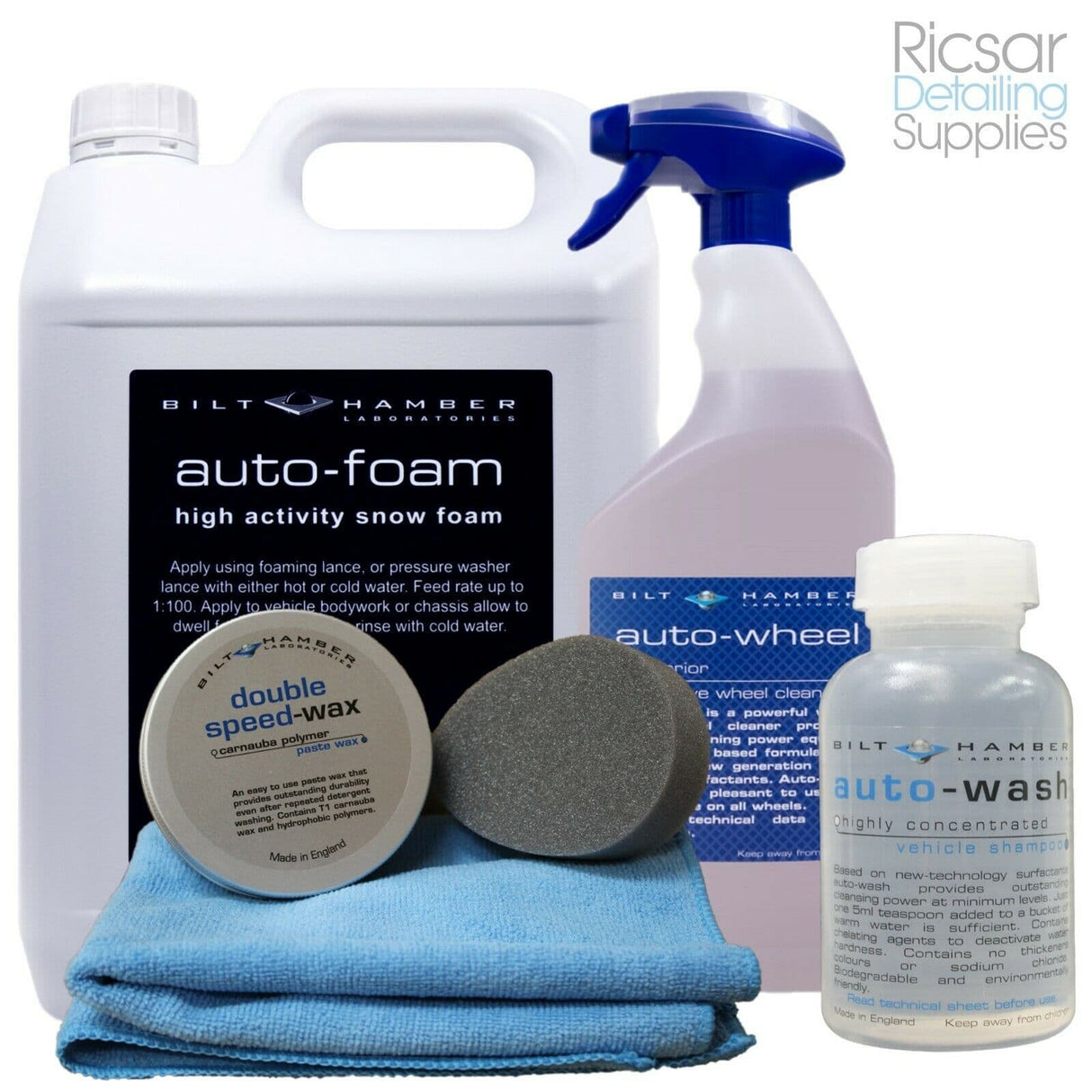 Ultimate Bilt Hamber Kit: Auto Foam, Auto Wheel, Auto Wash, Double Speed Wax