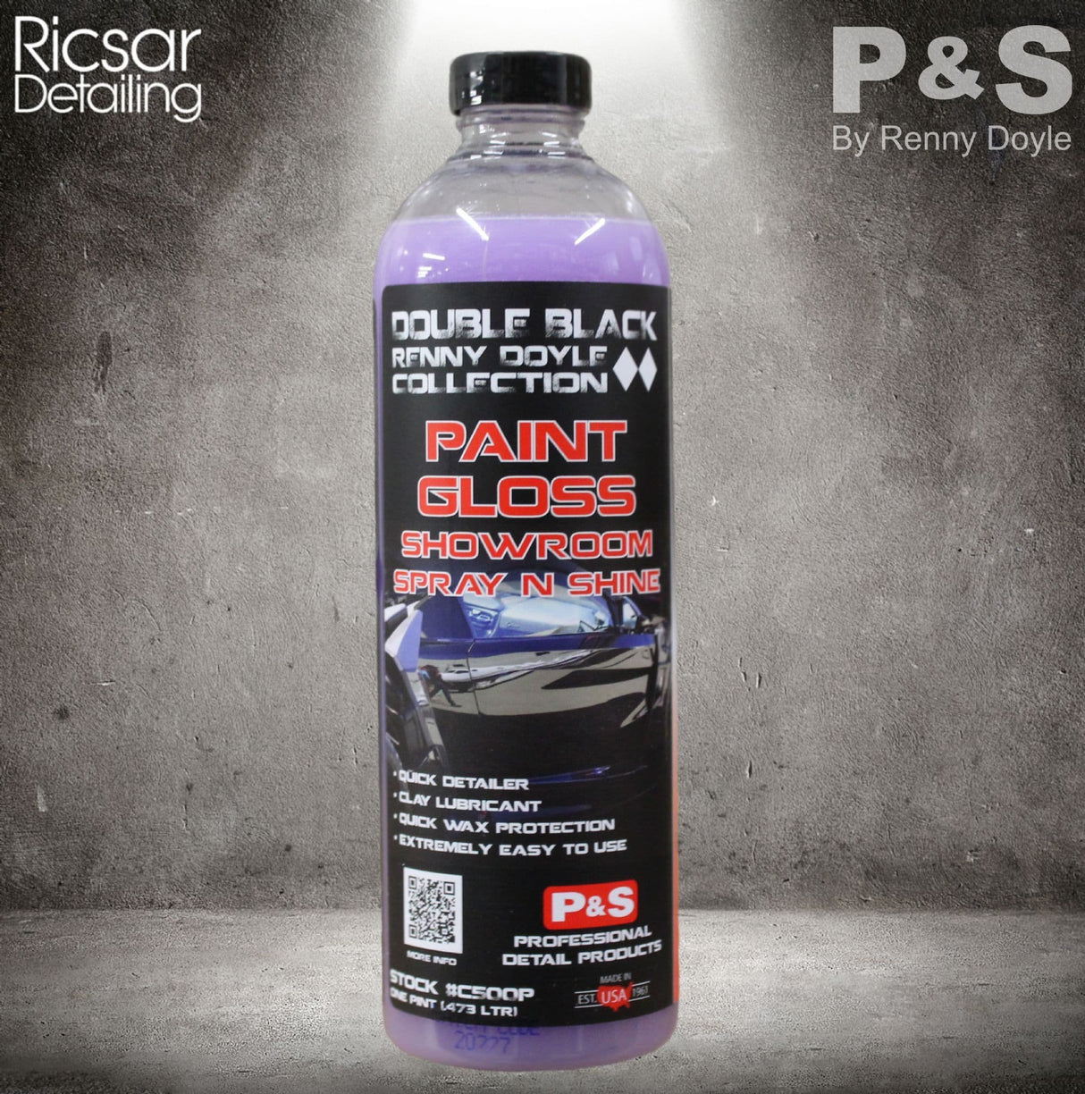 P&S Renny Doyle Double Black Paint Gloss Showroom Spray N Shine