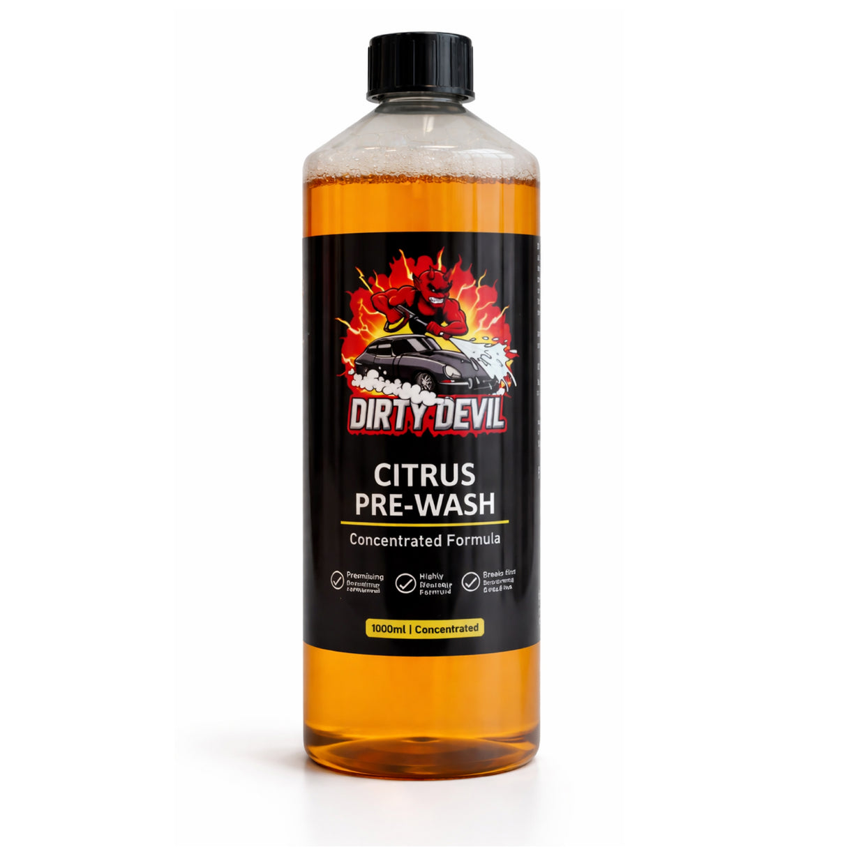 DIRTY DEVIL Ultimate 3-Stage Wash Bundle 3 x 1L - Citrus Pre-Wash, Snow Foam & Shampoo