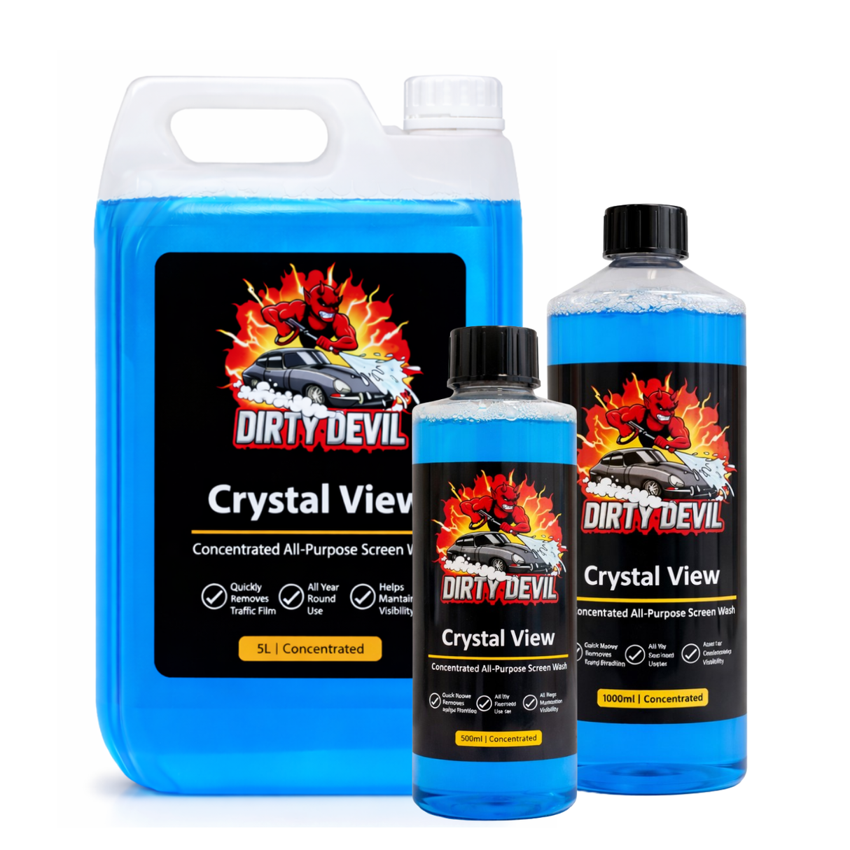 DIRTY DEVIL Crystal View - All Season Screen Wash