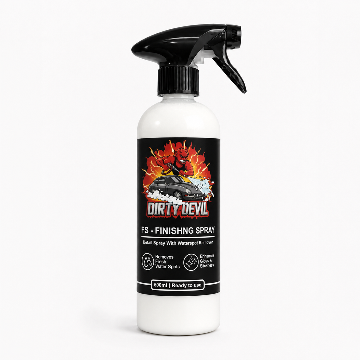 DIRTY DEVIL FS Finishing Spray 500ml – Water Spot Remover & Detail Spray