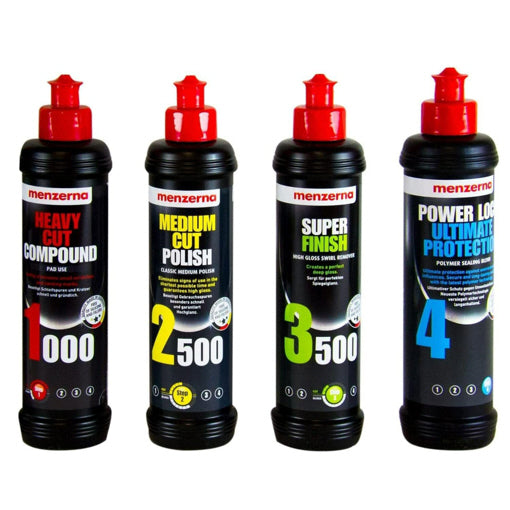 Menzerna Kit Heavy Cut 1000, Medium Cut 2500, Super Finish 3500, Sealant