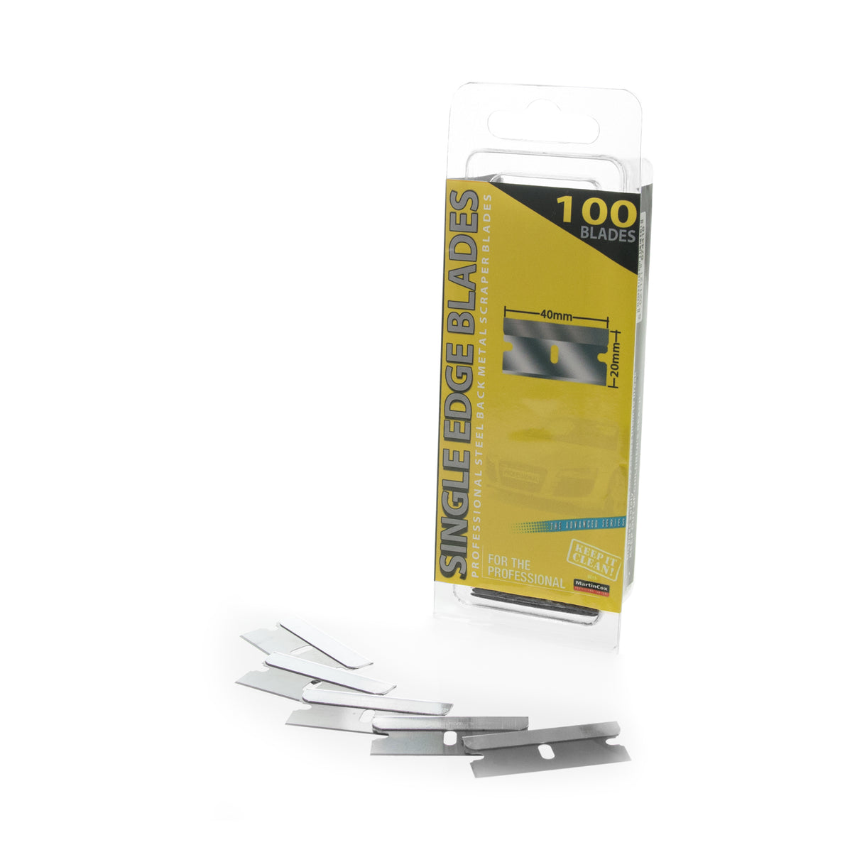 Martin Cox 100 Pack Steel Metal Razor Blades