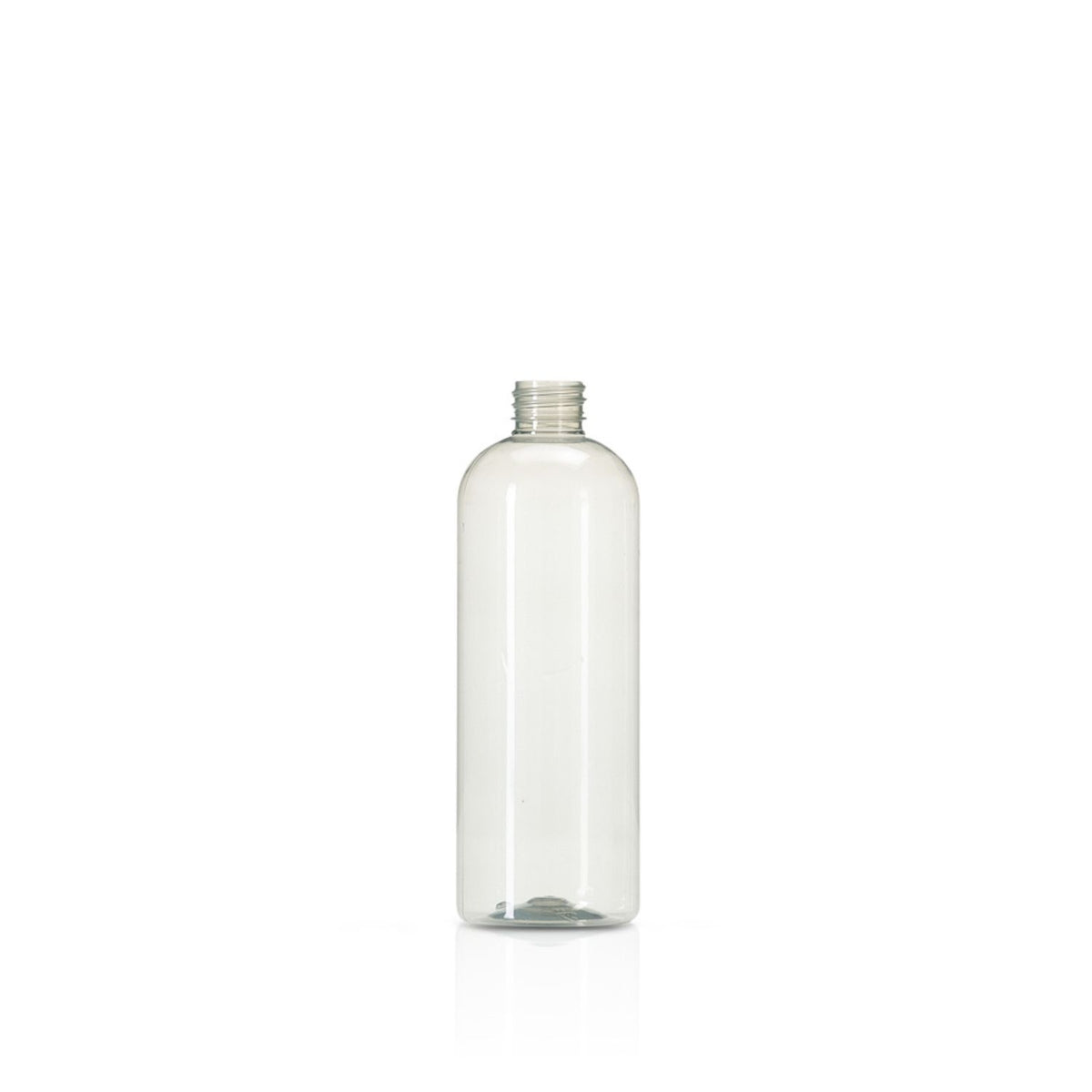 500ml Clear PET Plastic Round Bottle 28mm Neck (30% PCR) + FREE LIDS