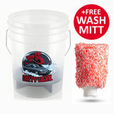 DIRTY DEVIL Clear Wash Bucket 20L & Grit Guard + FREE WASH MITT