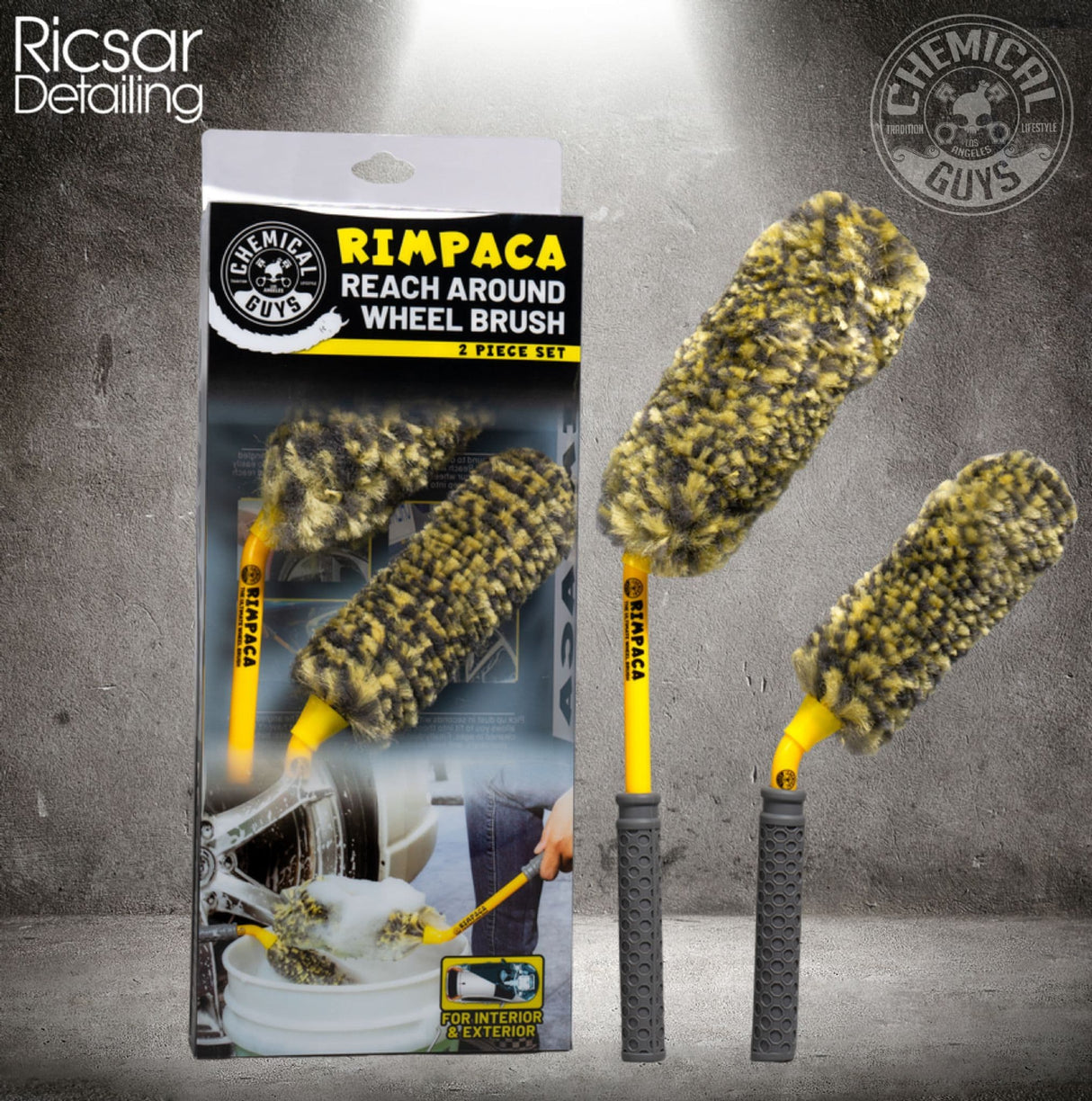 Chemical Guys Rimpaca Reach Around Ultimate Wheel Brush Set (2 pcs)