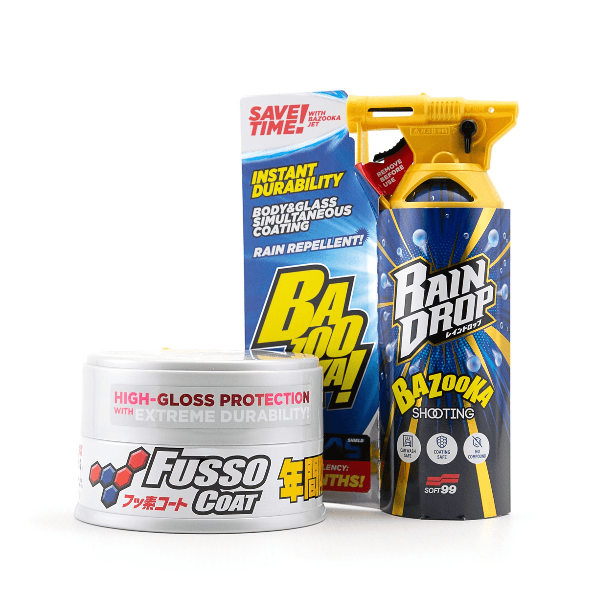 Soft99 New Fusso Coat Light & Rain Drop Bundle