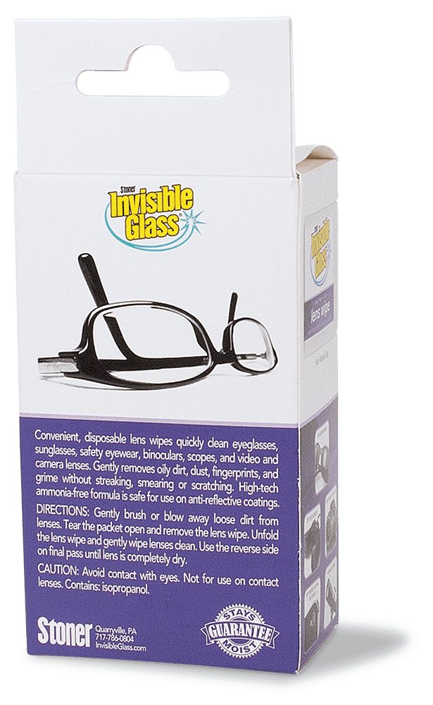 Invisible Glass Lens Wipes - Clean Glasses, Smartphones and Tablets