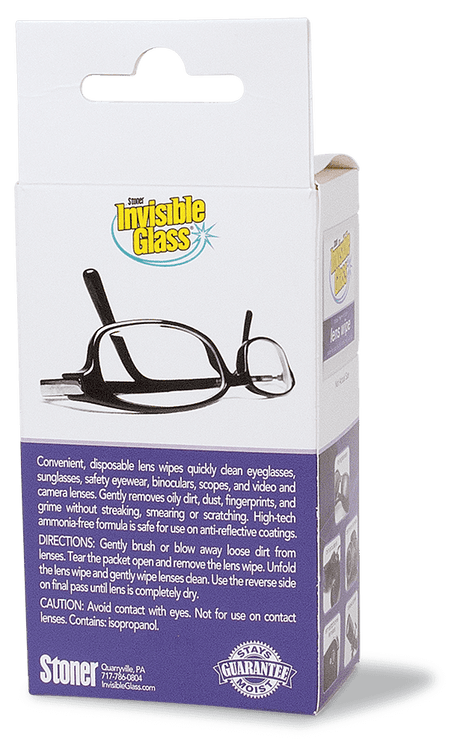 Invisible Glass Lens Wipes - Clean Glasses, Smartphones and Tablets