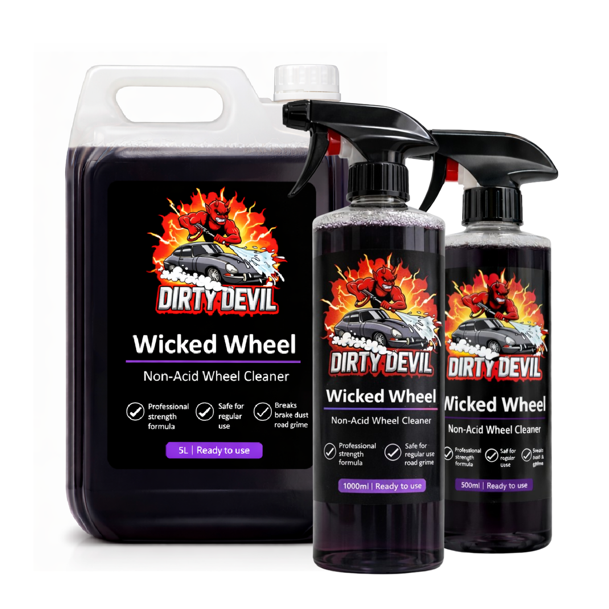 DIRTY DEVIL Wicked Wheel Cleaner - Advanced Wheel Cleaner