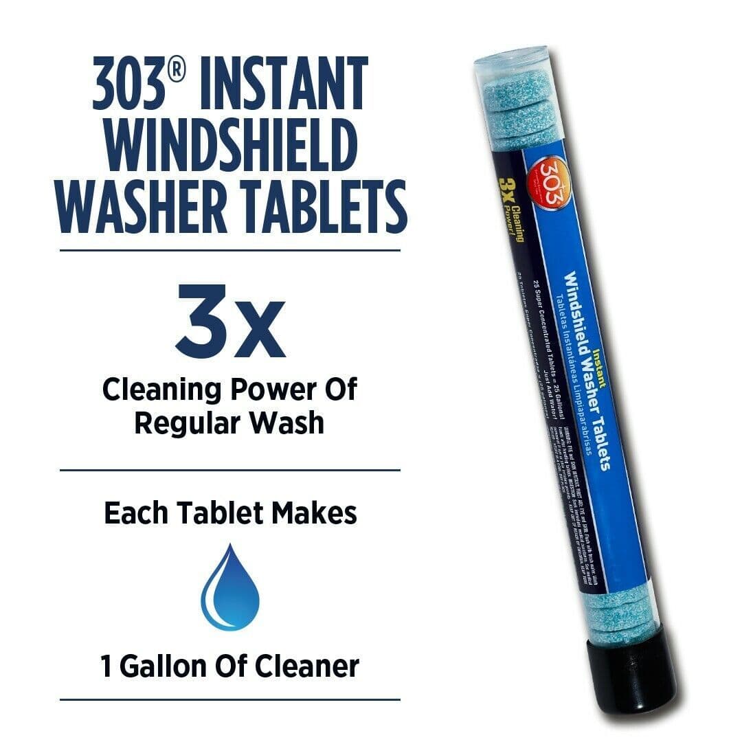 303 Instant Windscreen Washer Tablets - Each Tablet Makes 1 Gallon Of Water!