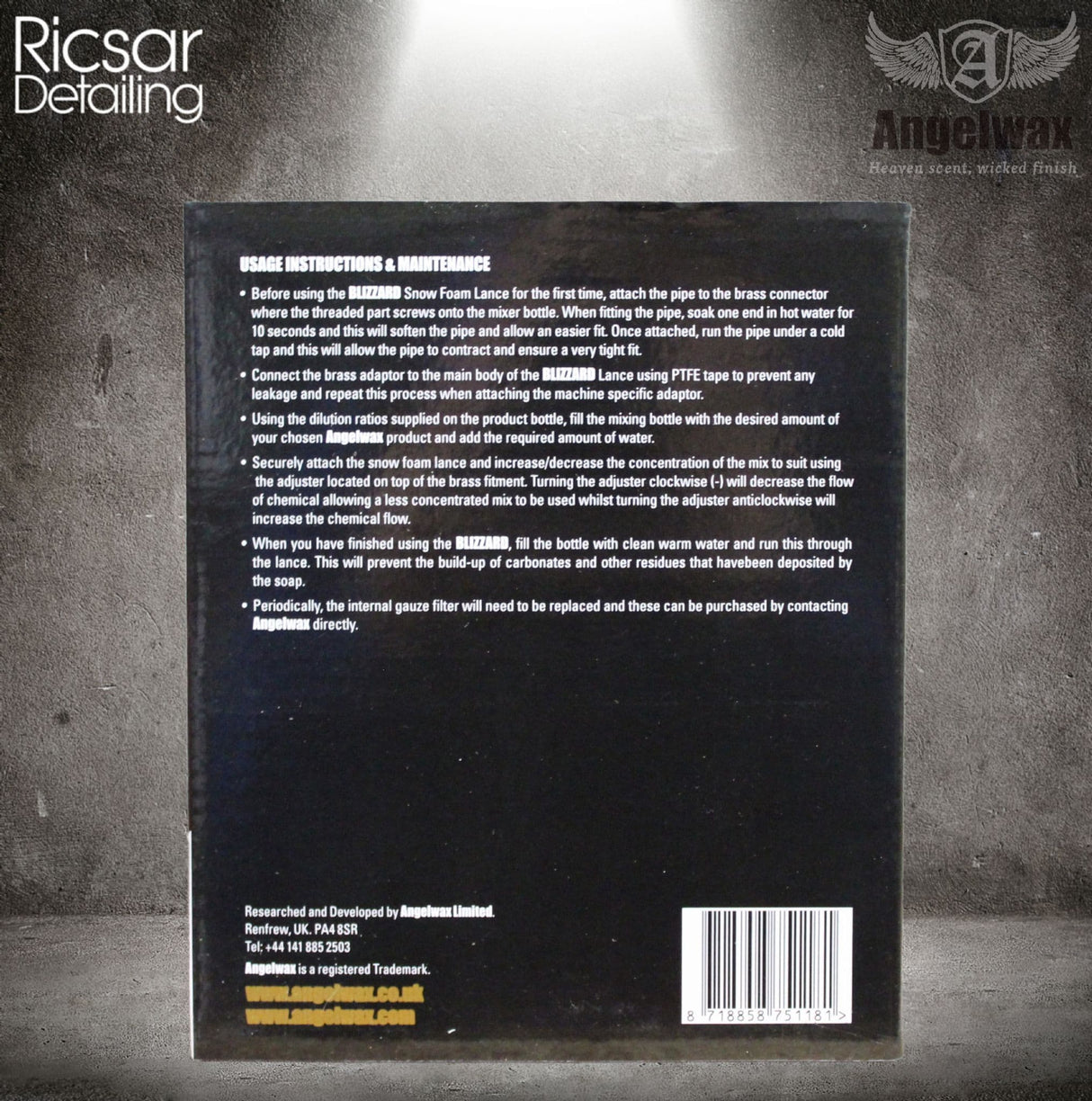 Angelwax Blizzard Premium Snow Foam Lance