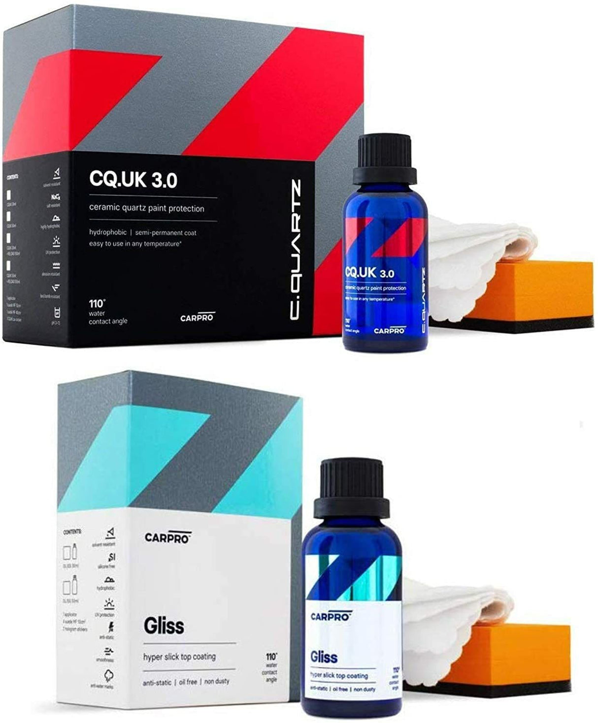 CarPro Cquartz UK Kit 30ml + CarPro Gliss 30ml