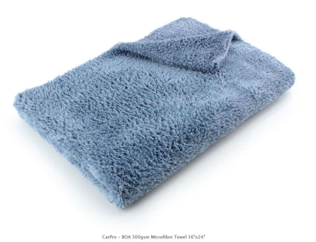 CarPro Grey Super Soft Edgeless 500gsm Plush Microfibre Towel 16x24" (1 Pack)