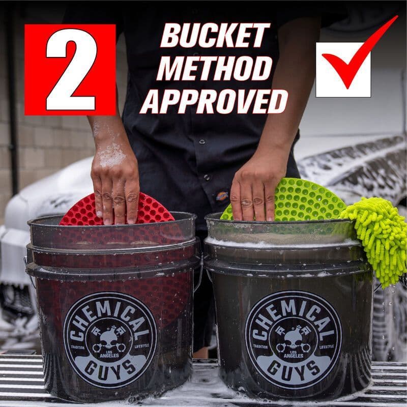 Chemical Guys Heavy Duty Ultra Clear Detailing Bucket SMOKED OBSIDIAN BLACK