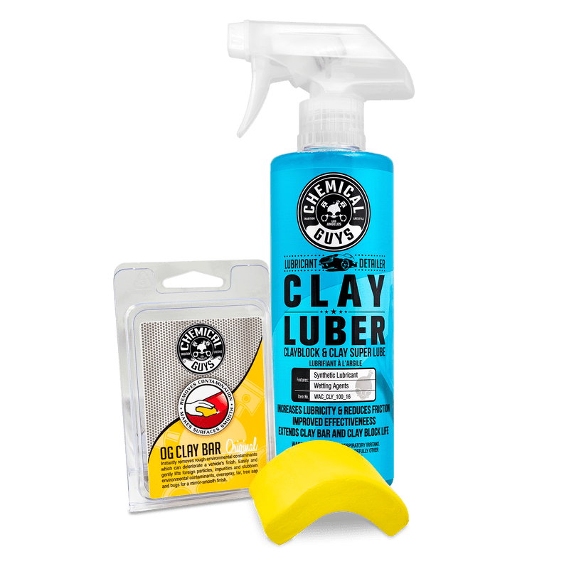 Chemical Guys OG Clay Bar Kit Light/Medium Clay Bar & Luber Synthetic Lubricant