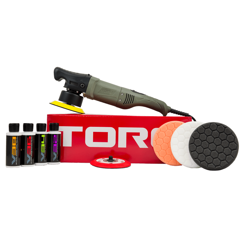 Chemical Guys TORQ10FX - DA Dual Action Machine Polisher Kit-3 Pads- 4 Polish