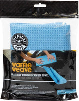Glass And Window waffle weave Towel Blue