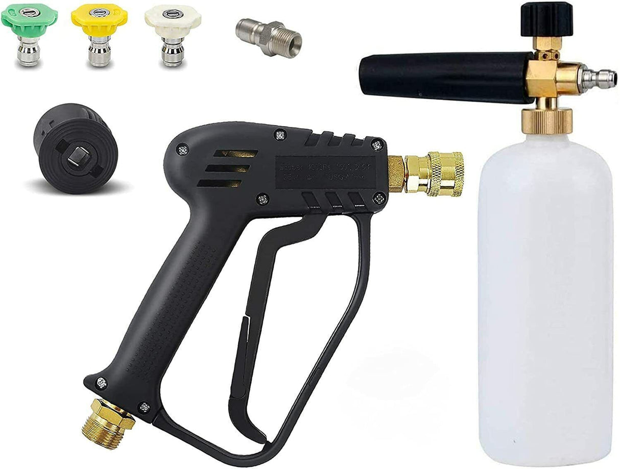 Stubby Nose Short Pressure Washer Swivel Trigger Lance Kit For Karcher K Series with snow foam lance
